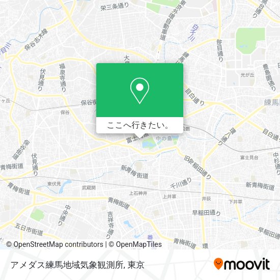 アメダス練馬地域気象観測所地図