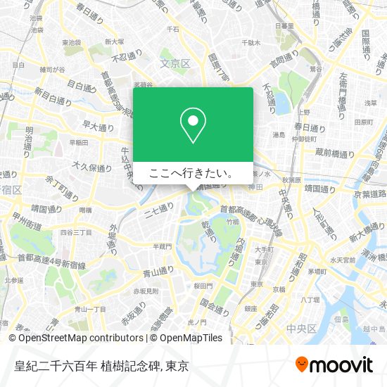 皇紀二千六百年 植樹記念碑地図
