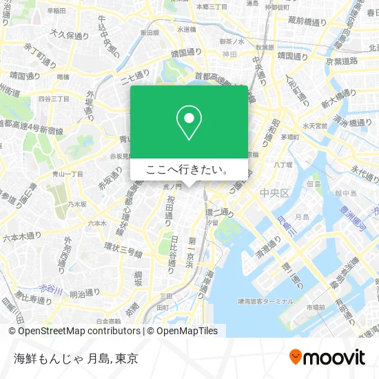 海鮮もんじゃ 月島地図