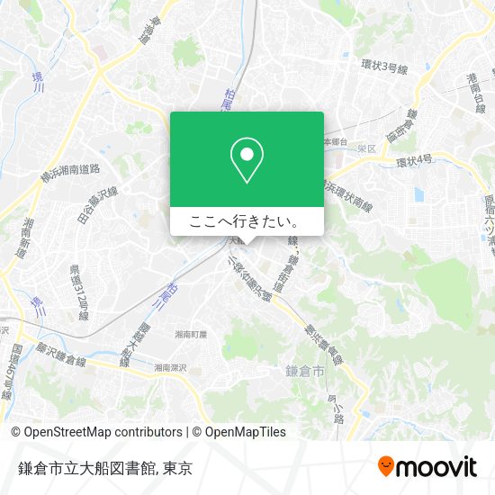 鎌倉市立大船図書館地図