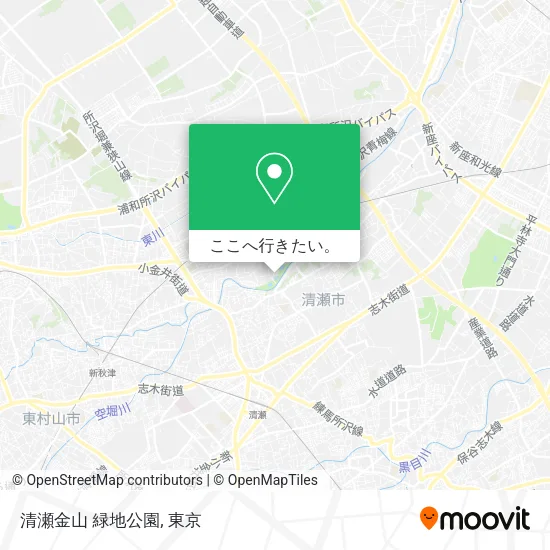 清瀬金山 緑地公園地図