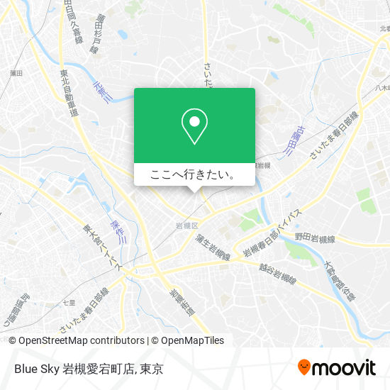 Blue Sky 岩槻愛宕町店地図