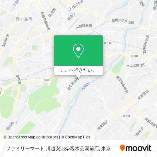 ファミリーマート 川越安比奈親水公園前店地図