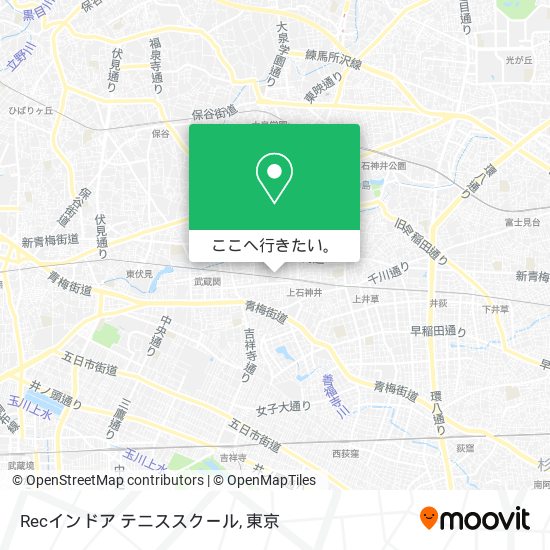 Recインドア テニススクール地図