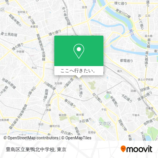 豊島区立巣鴨北中学校地図