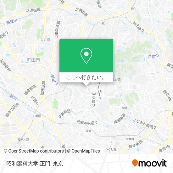 昭和薬科大学 正門地図