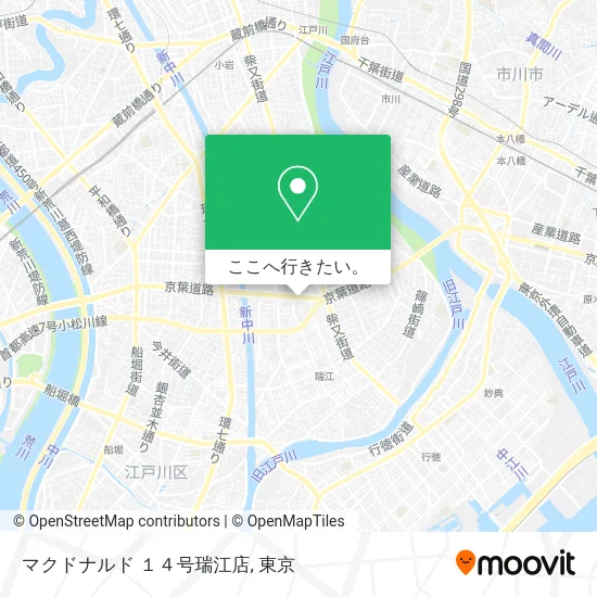 マクドナルド １４号瑞江店地図