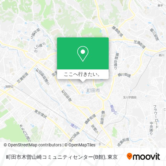 町田市木曽山崎コミュニティセンター(B館)地図