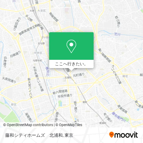 藤和シティホームズ　北浦和地図
