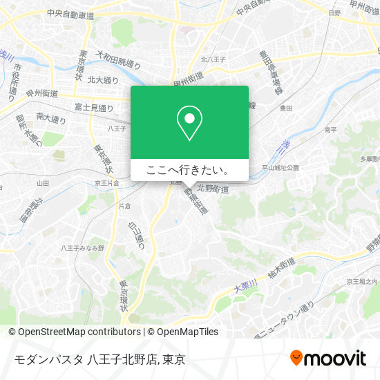 モダンパスタ 八王子北野店地図
