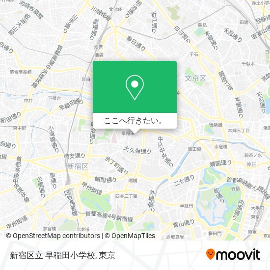 新宿区立 早稲田小学校地図