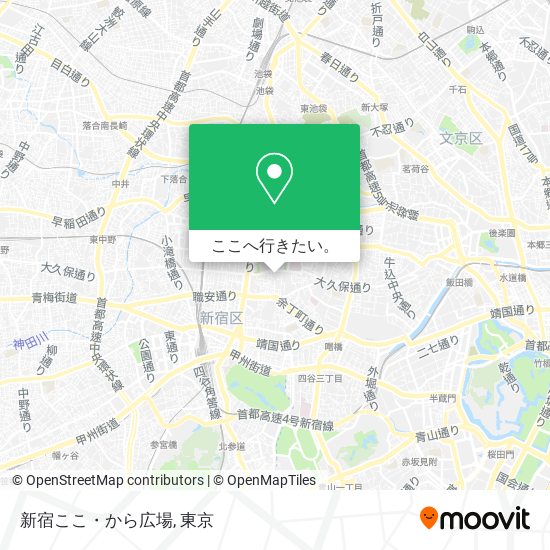 新宿ここ・から広場地図