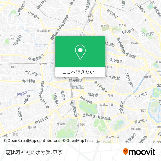 恵比寿神社の水琴窟地図
