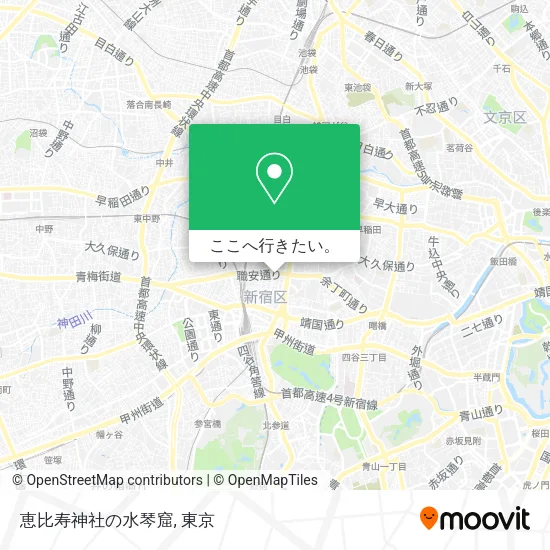 恵比寿神社の水琴窟地図