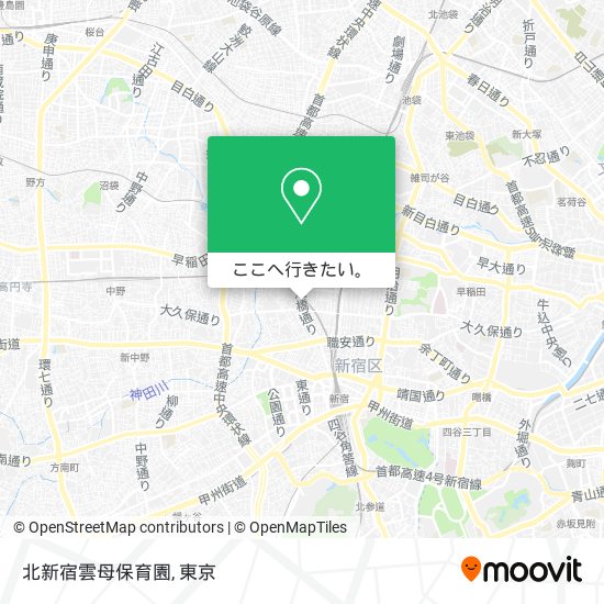 北新宿雲母保育園地図