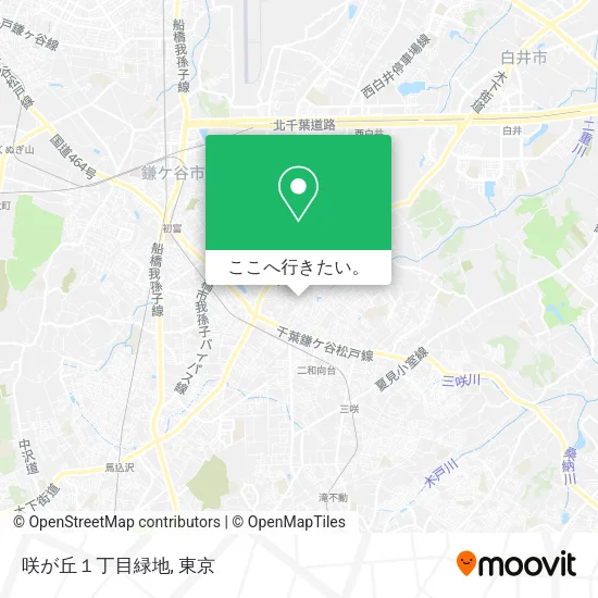 咲が丘１丁目緑地地図