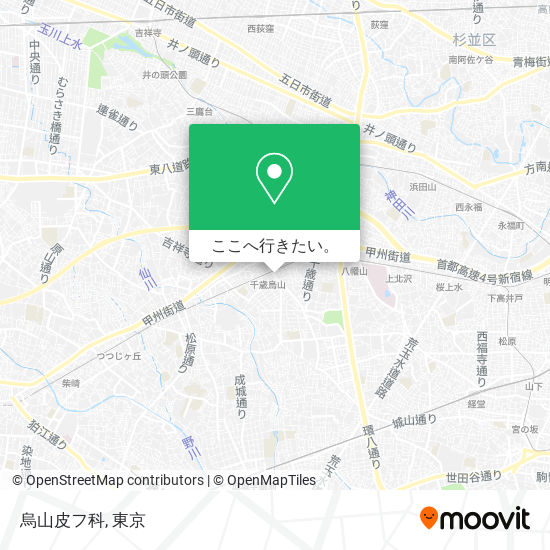 烏山皮フ科地図