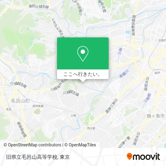 旧県立毛呂山高等学校地図