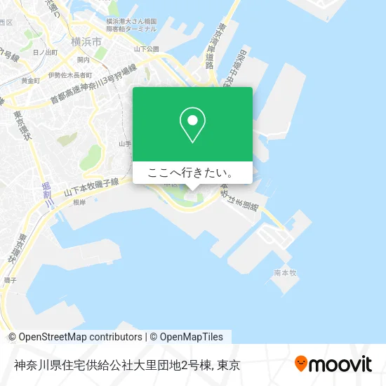神奈川県住宅供給公社大里団地2号棟地図