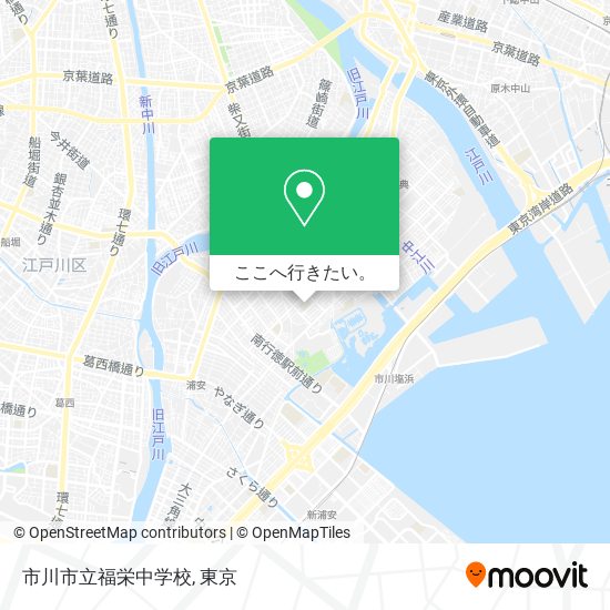 市川市立福栄中学校地図