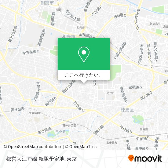 都営大江戸線 新駅予定地地図