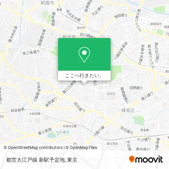 都営大江戸線 新駅予定地地図