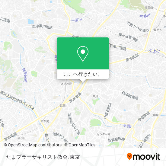 たまプラーザキリスト教会地図