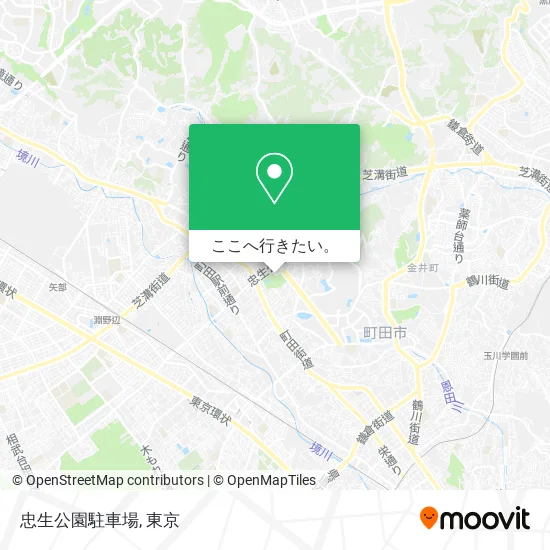 忠生公園駐車場地図
