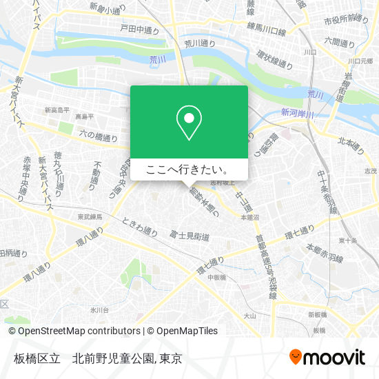 板橋区立　北前野児童公園地図