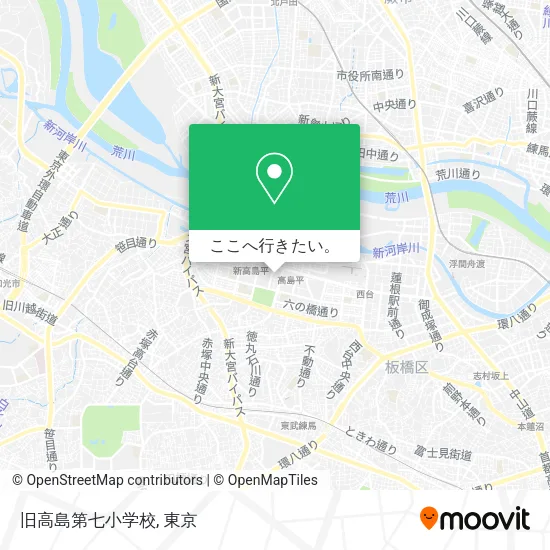 旧高島第七小学校地図