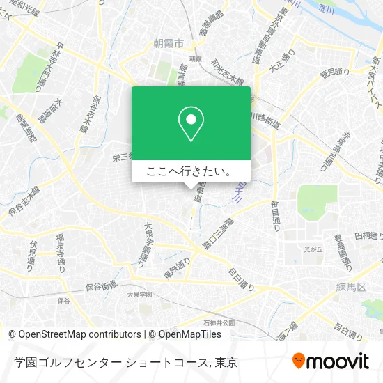 学園ゴルフセンター ショートコース地図