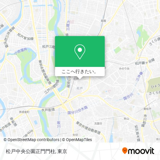 松戸中央公園正門門柱地図