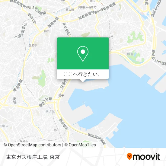 東京ガス根岸工場地図
