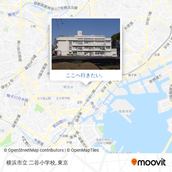 横浜市立 二谷小学校地図