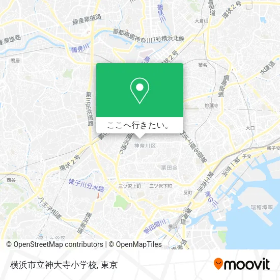横浜市立神大寺小学校地図