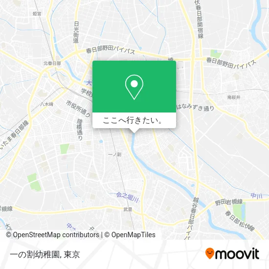 一の割幼稚園地図