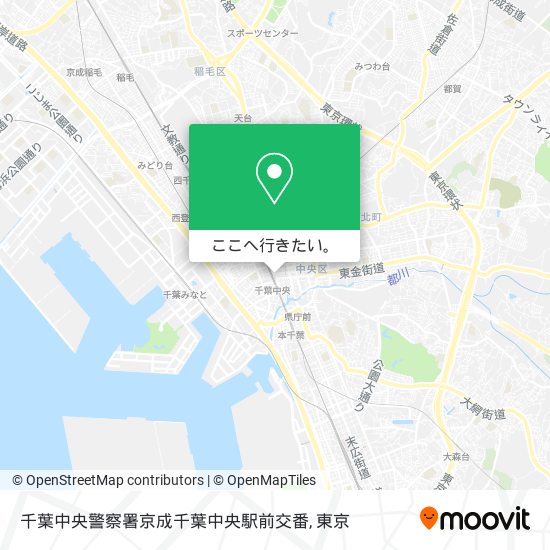 千葉中央警察署京成千葉中央駅前交番地図