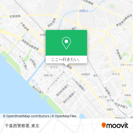 千葉西警察署地図