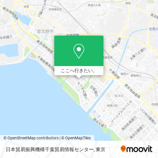 日本貿易振興機構千葉貿易情報センター地図