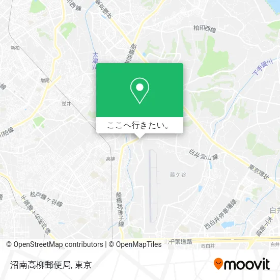 沼南高柳郵便局地図