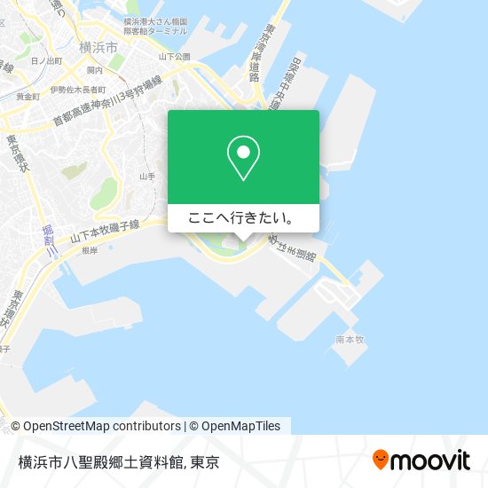 横浜市八聖殿郷土資料館地図