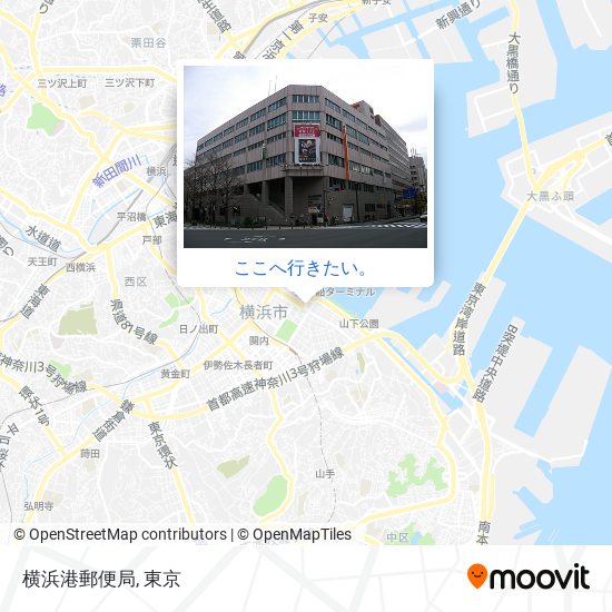 横浜港郵便局地図