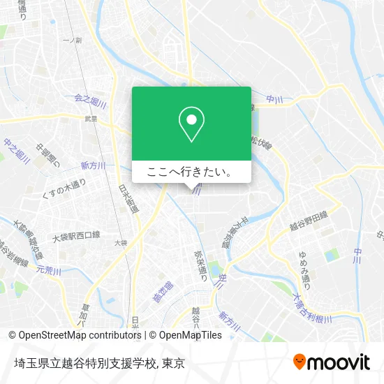 埼玉県立越谷特別支援学校地図