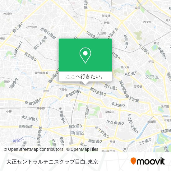 大正セントラルテニスクラブ目白地図