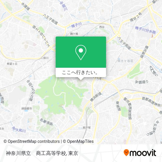 神奈川県立　商工高等学校地図