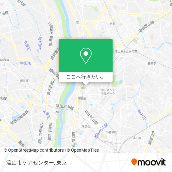 流山市ケアセンター地図