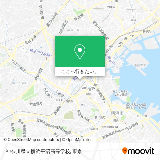 神奈川県立横浜平沼高等学校地図