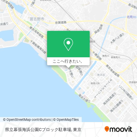 県立幕張海浜公園Cブロック駐車場地図