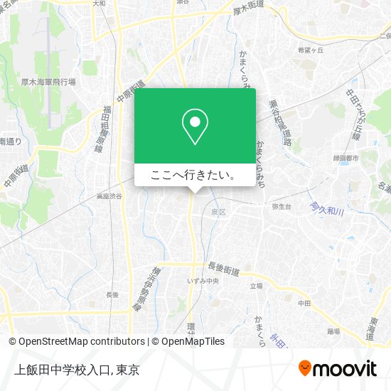 上飯田中学校入口地図