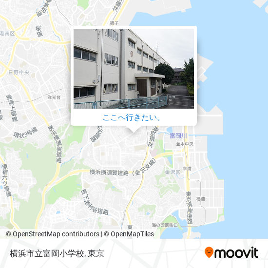 横浜市立富岡小学校地図